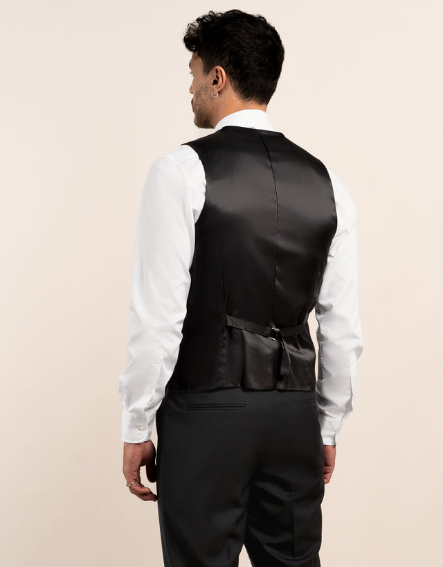 Churchill Jet Black Waistcoat