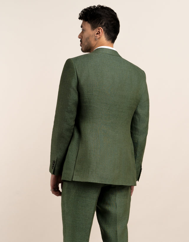 Hawker Forest Green Linen Blazer