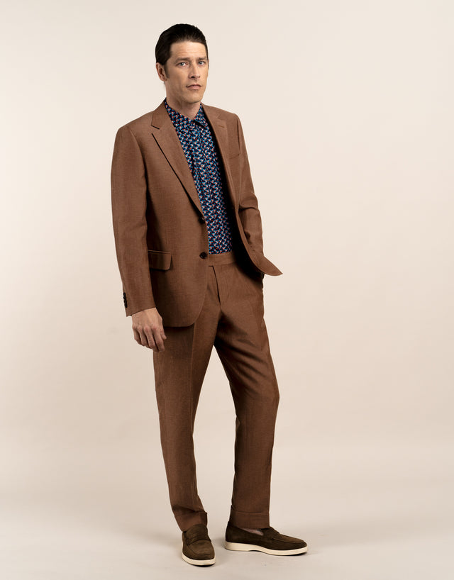 Hawker Tobacco Linen Blend Suit