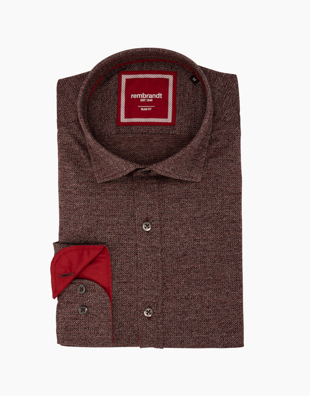 Knight Red Speckled Dress Shirt