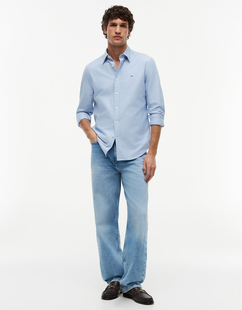 Tommy Hilfiger Heritage Regular Fit Blue Oxford Shirt