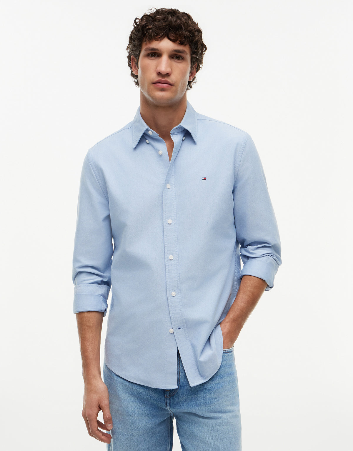 Tommy Hilfiger Heritage Regular Fit Blue Oxford Shirt