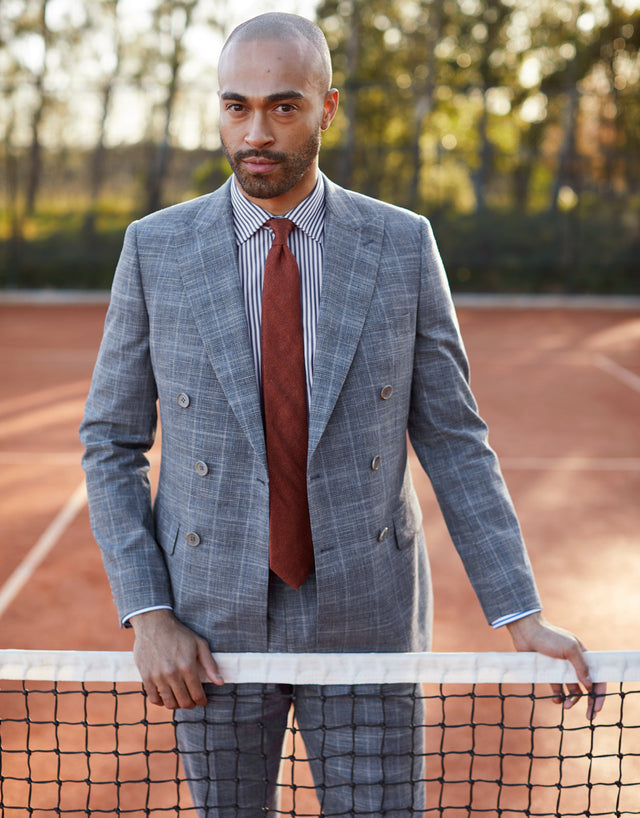 Evans Blue & Beige Check Trouser