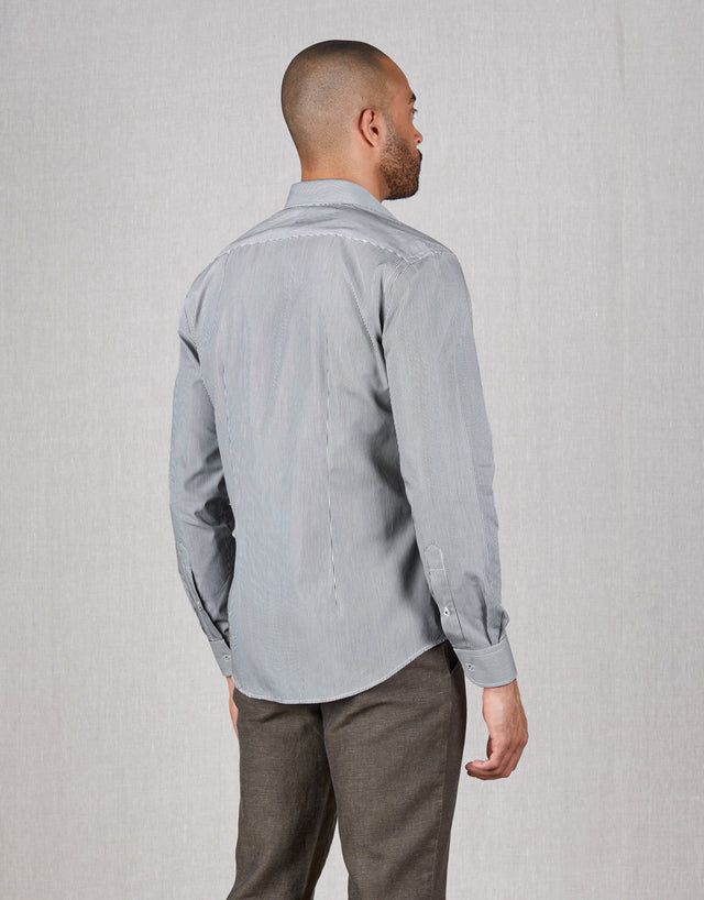 Banks Black Pencil Stripe Shirt