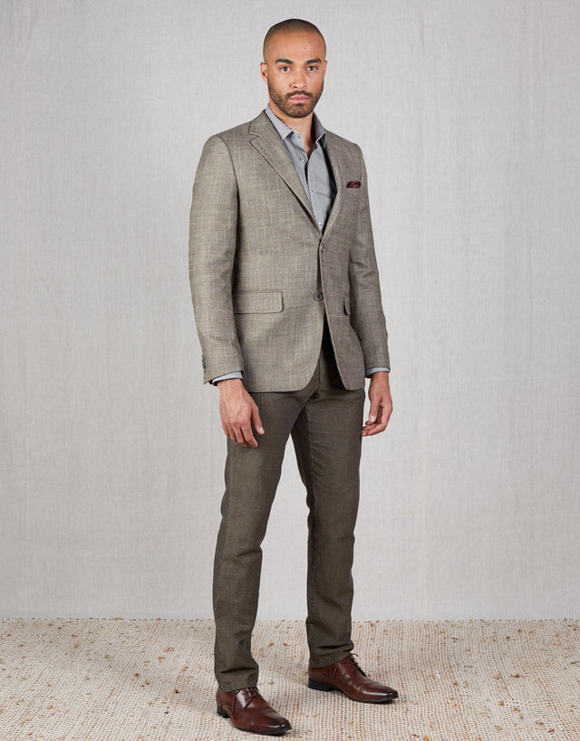 Hawker Light Brown Textured Blazer