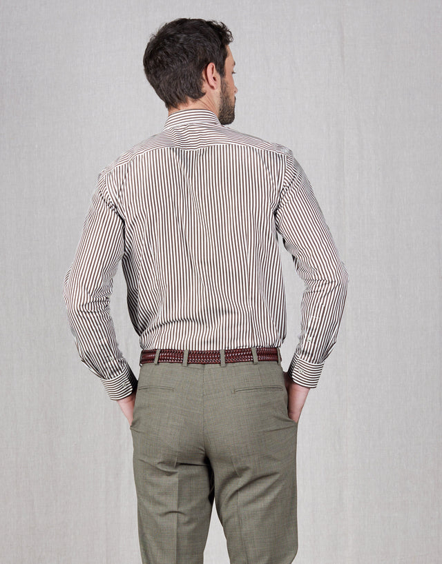 London Brown Stripe Shirt