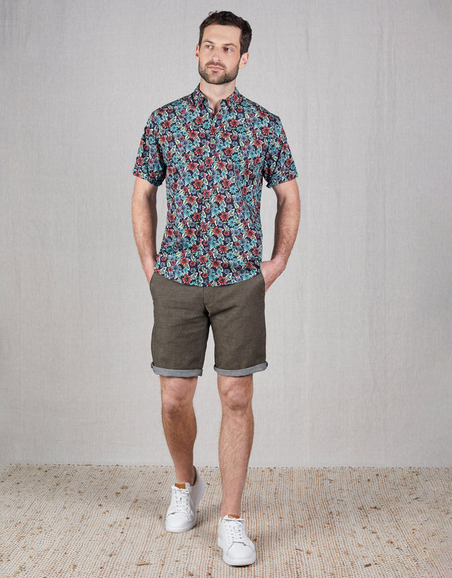 Island Brown Birdseye Shorts