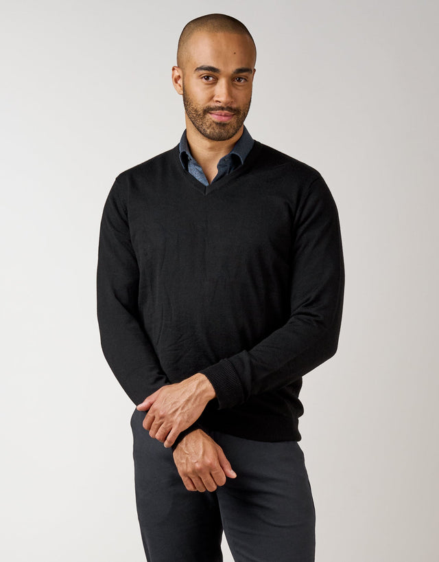 Fairlie Black V-Neck Jersey