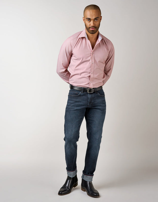 Barbican Red Micro-Stripe Shirt