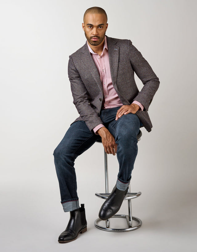 Barbican Red Micro-Stripe Shirt