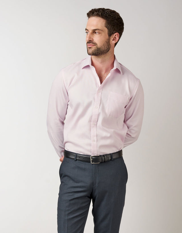 Sinatra Pink Textured Shirt