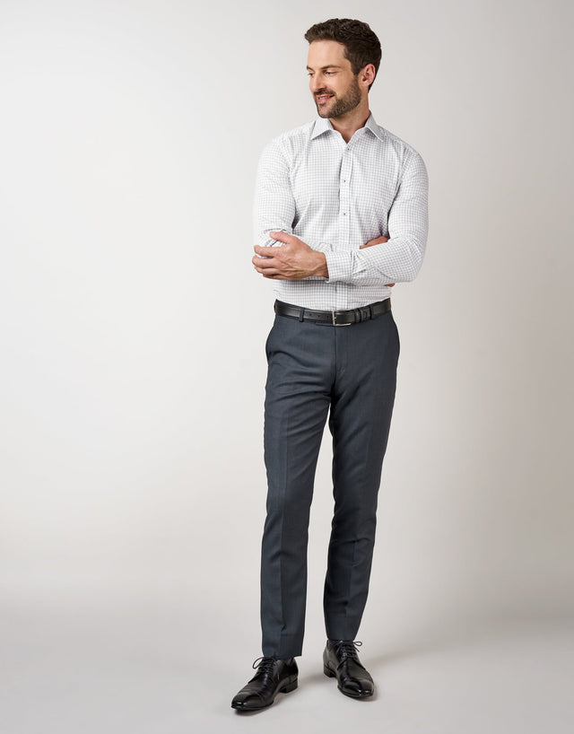 Banks White & Black Check Shirt