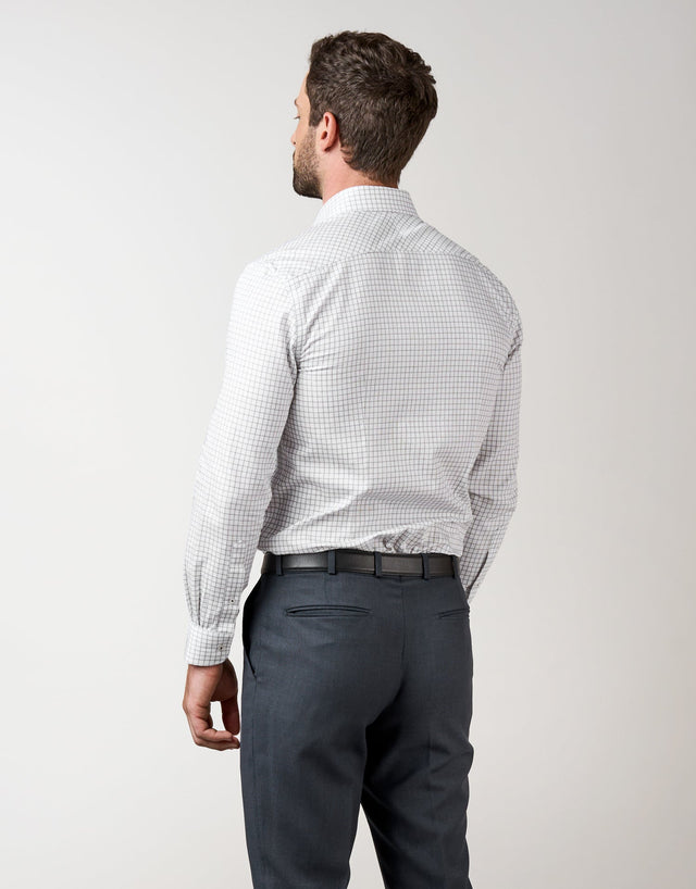 Banks White & Black Check Shirt