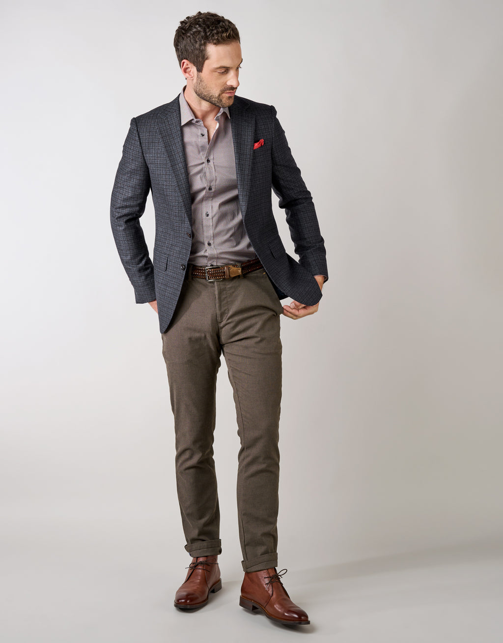 Banks Maroon & Navy Geo Print Shirt