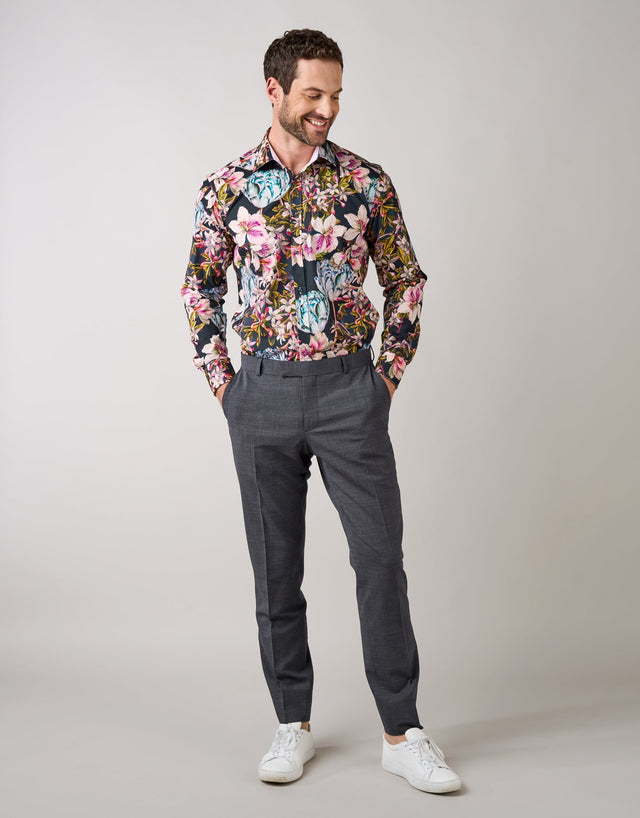 Cooper Navy Textured Stretch Two Piece Suit