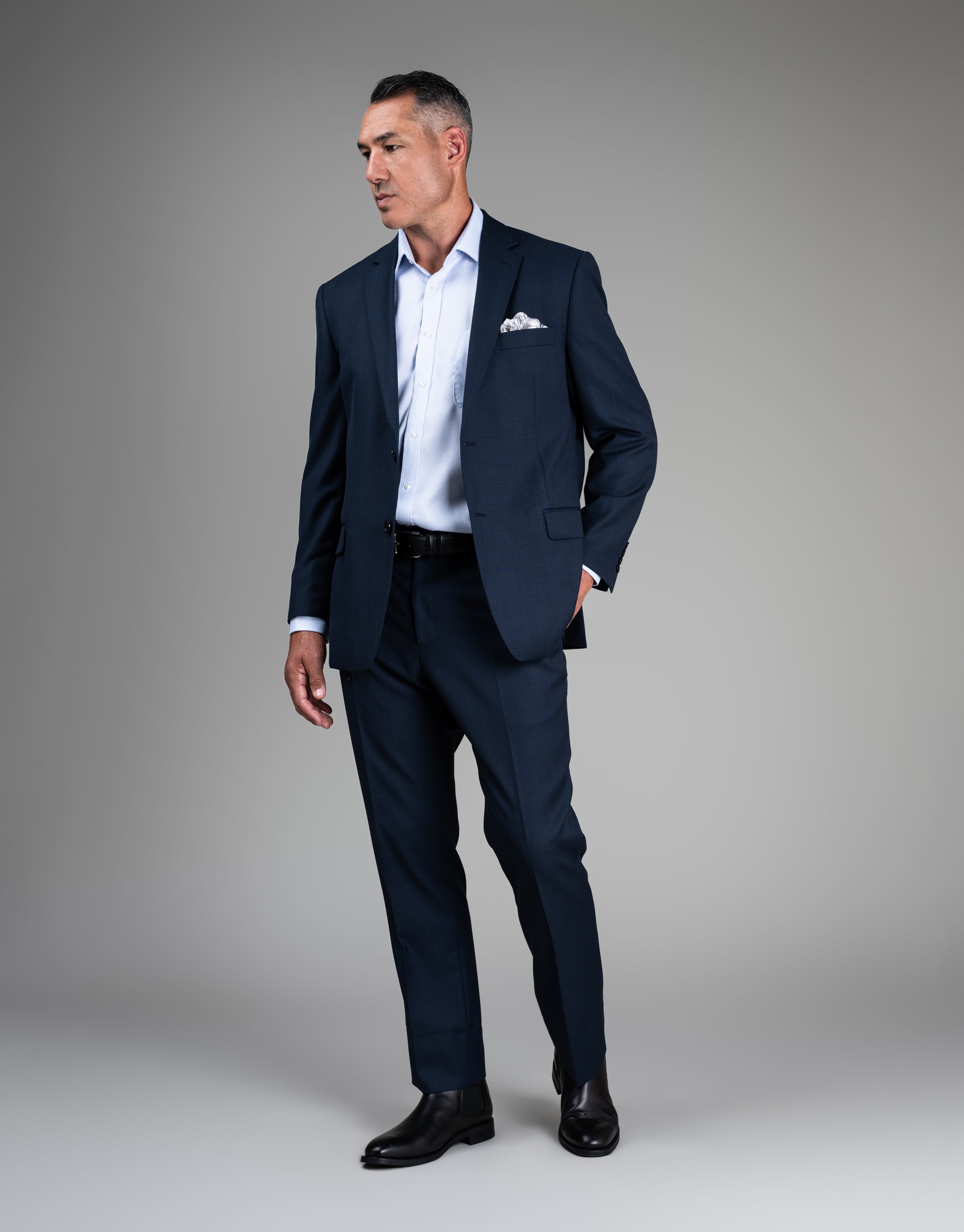 Hollywood Navy Birdseye Suit Trouser