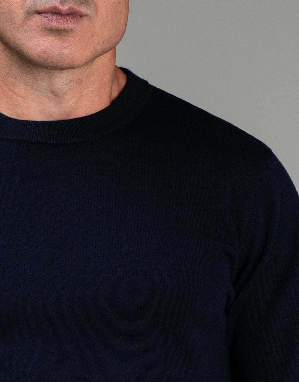 Naseby Navy Crew Neck Jersey
