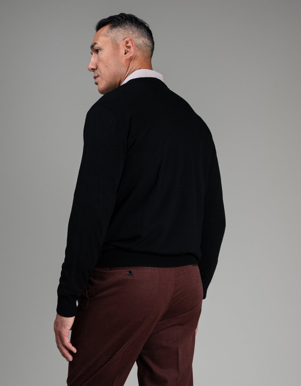 Fairlie Black V-Neck Jersey