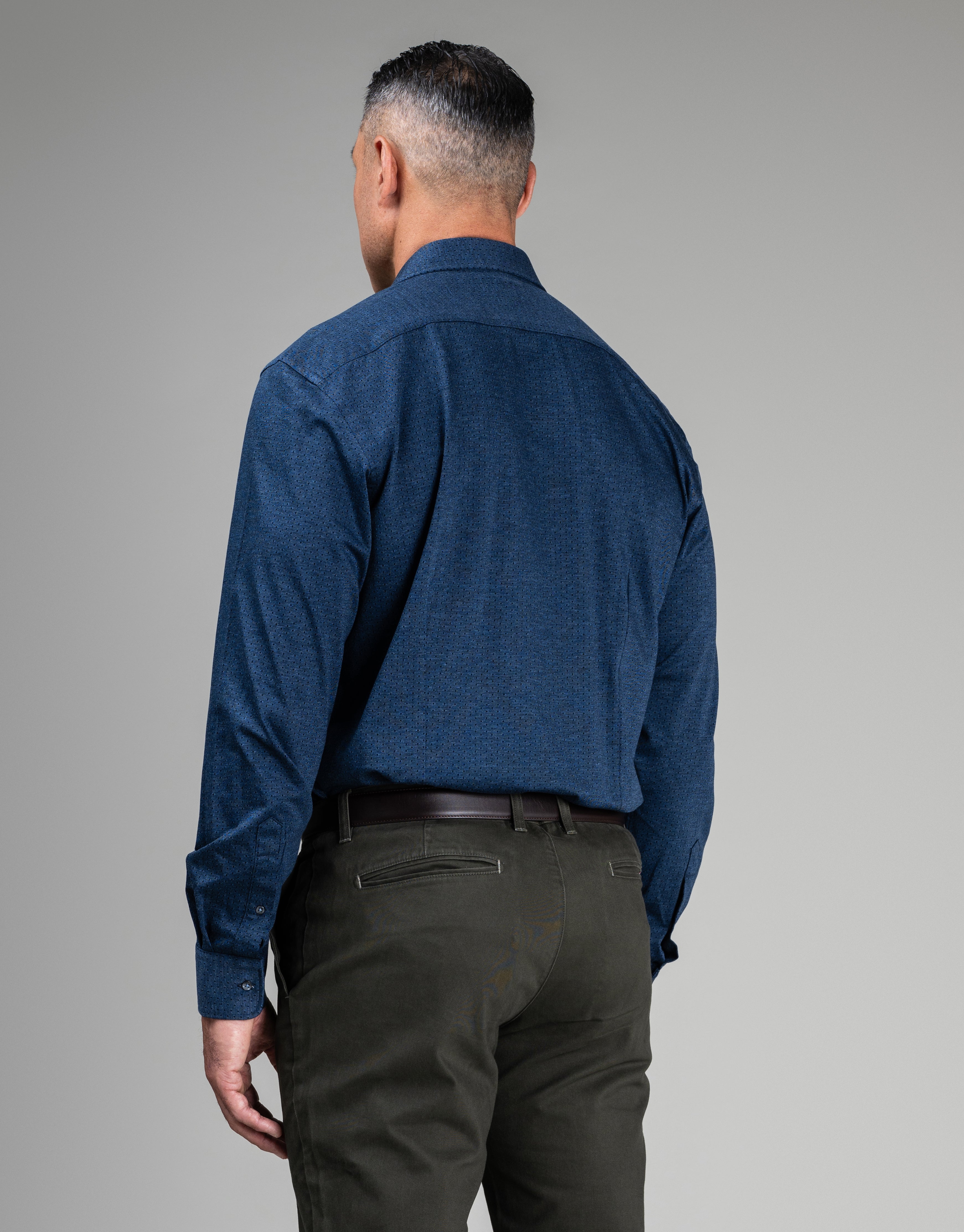 London Navy Dot Knitted Shirt
