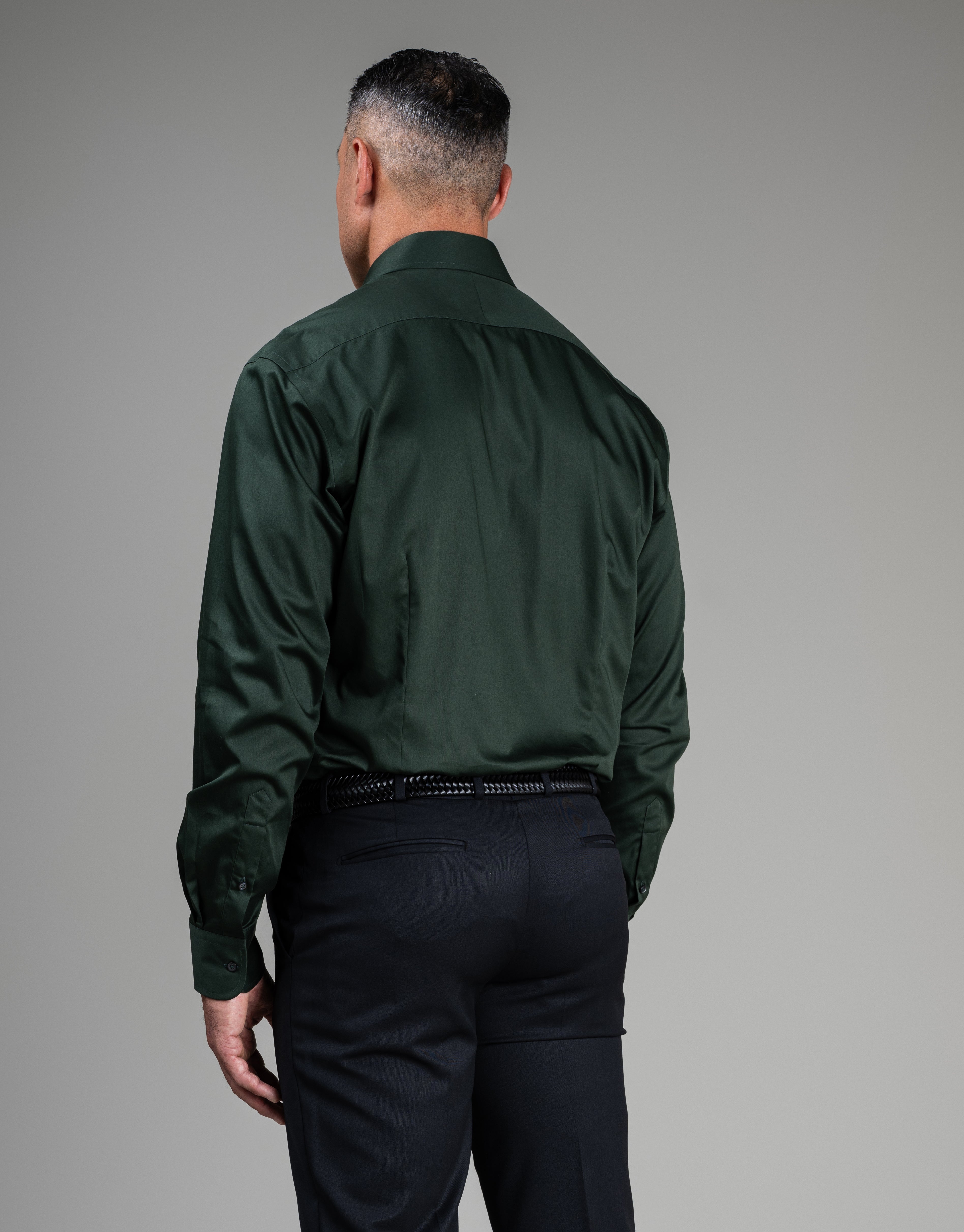 London Dark Green Sateen Shirt