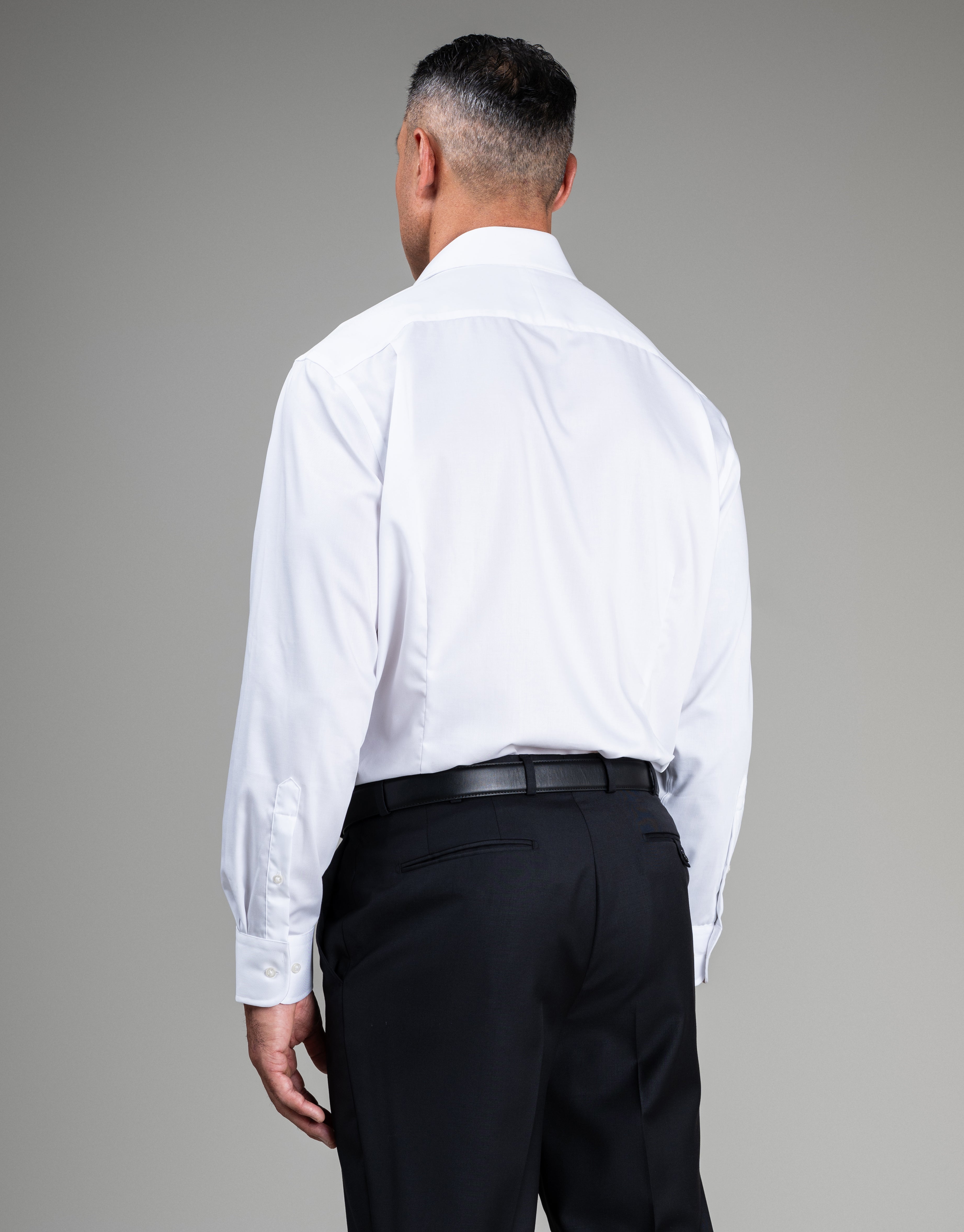 Sinatra White Fine Twill Shirt