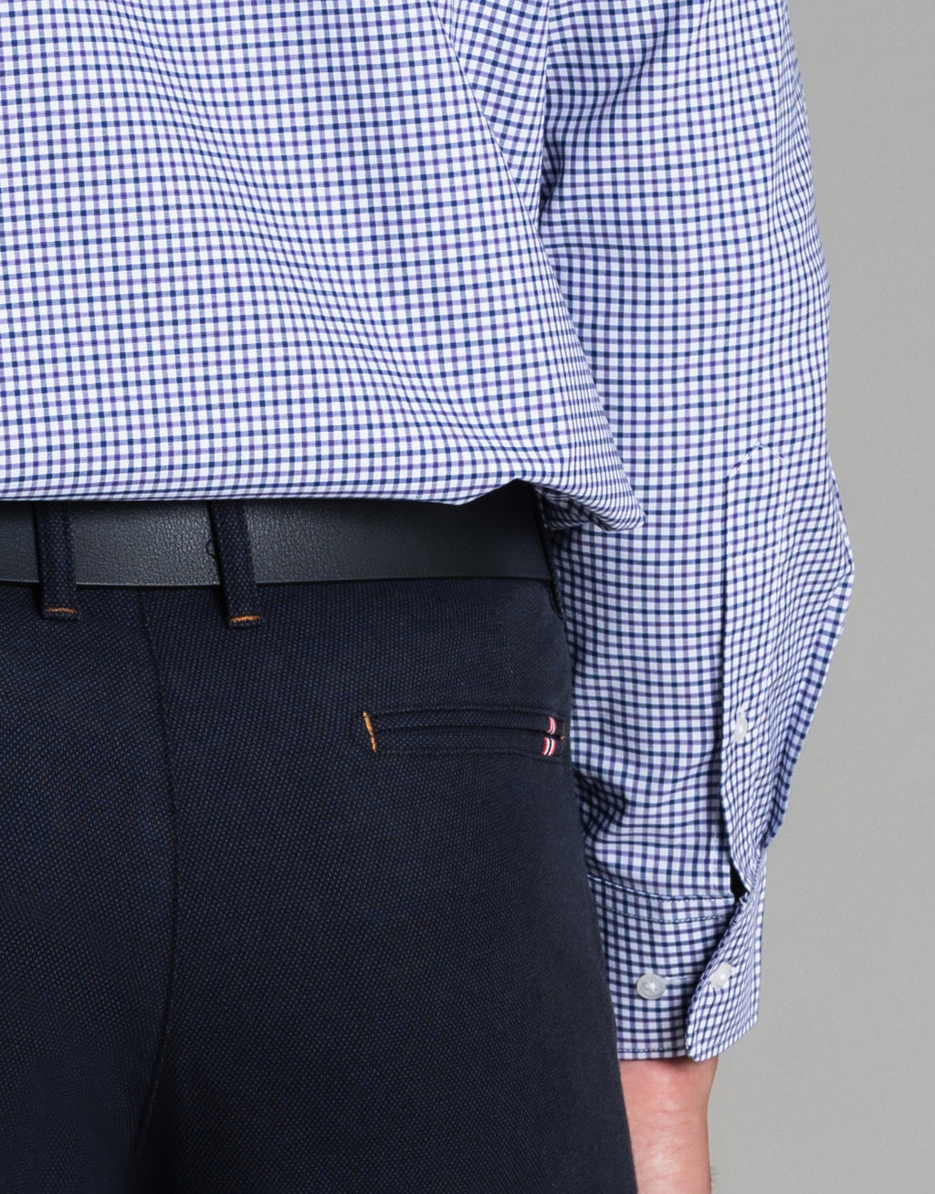 Sinatra Purple & Navy Check Shirt