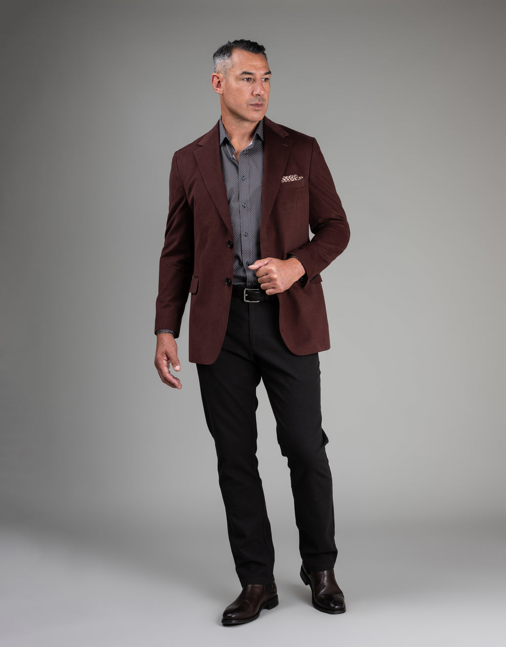 Tyler Dark Brown Birdseye Chinos