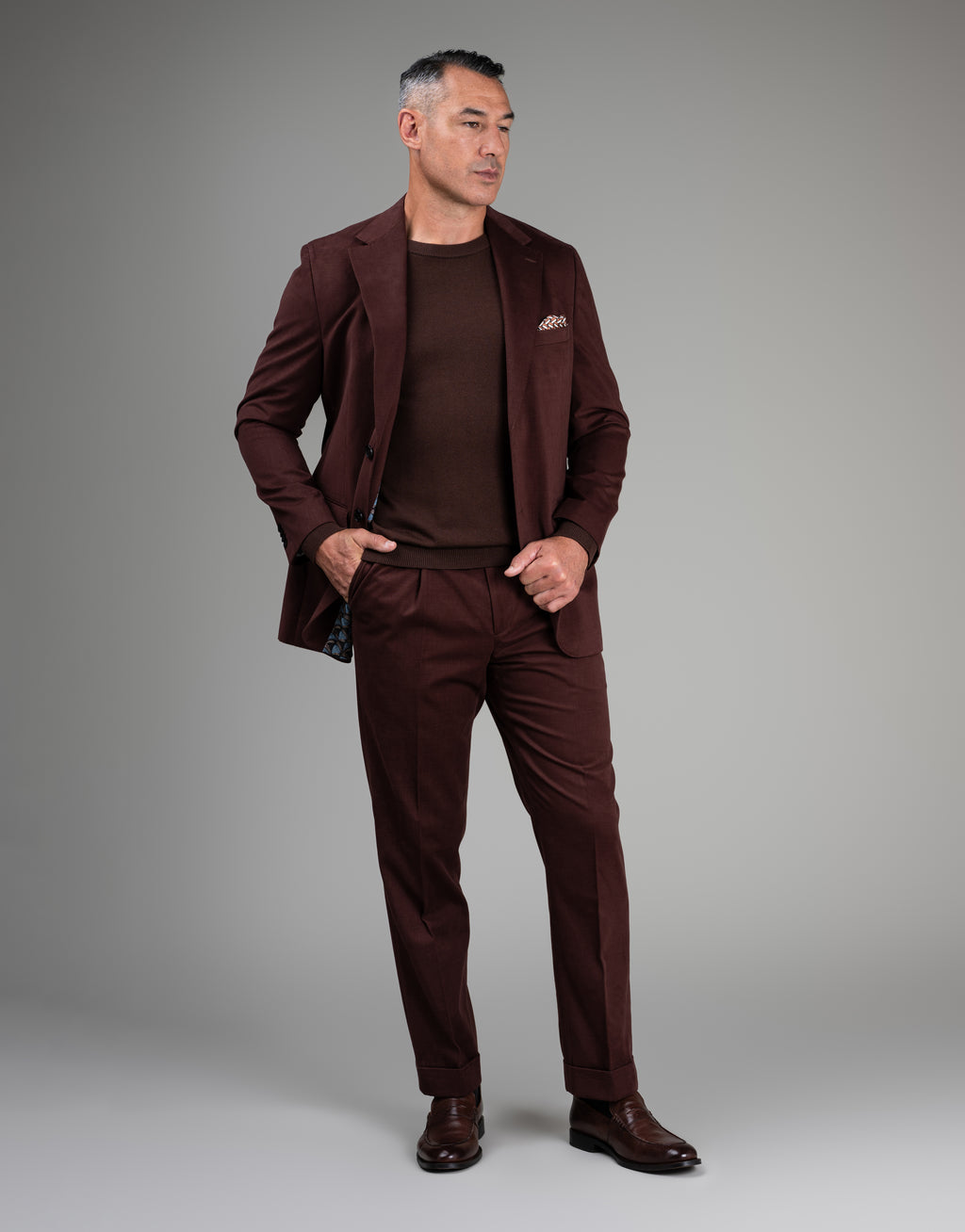 Cyprus Maroon Cotton-Cashmere Suit