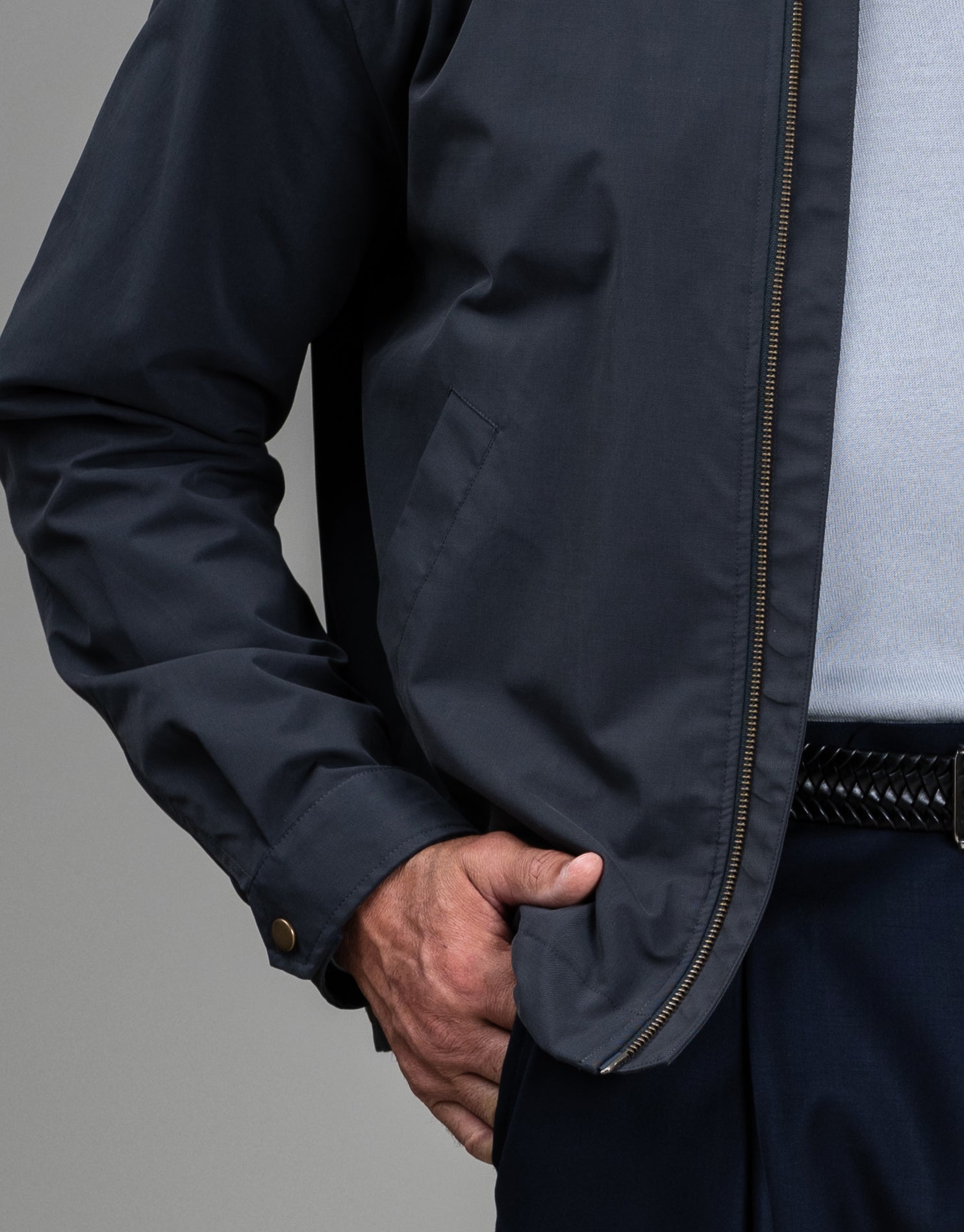 Abiko Charcoal Grey Harrington Jacket