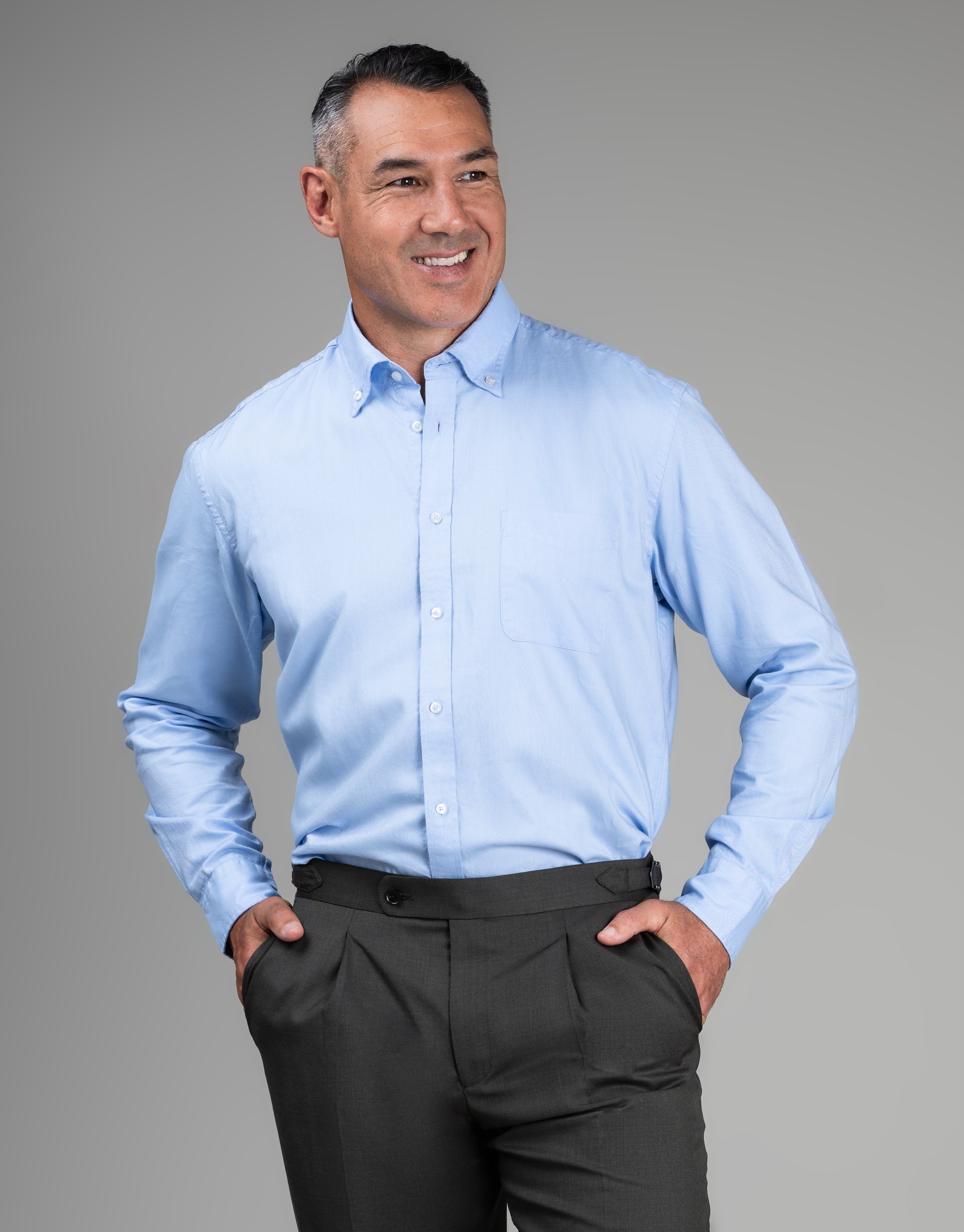Ohope Blue Oxford Button Down Shirt