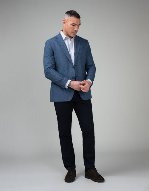 Cooper Pacific Blue Linen-Slub Blazer
