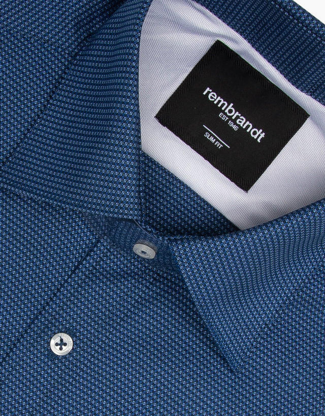 London Blue Textured Shirt