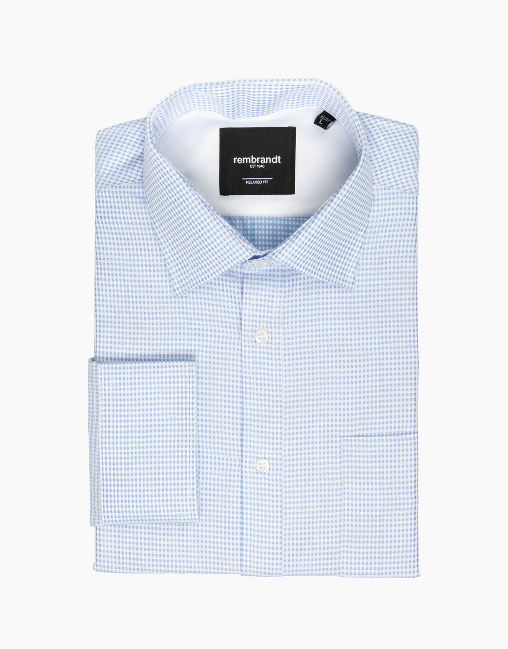 Sinatra Light Blue Microdesign Tailored Shirt