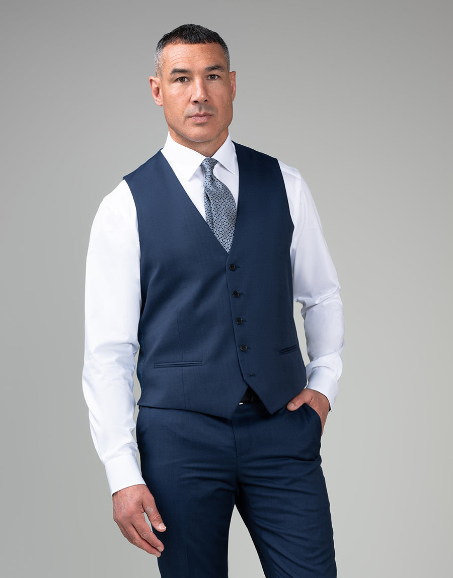 Churchill Blue Nailhead Waistcoat