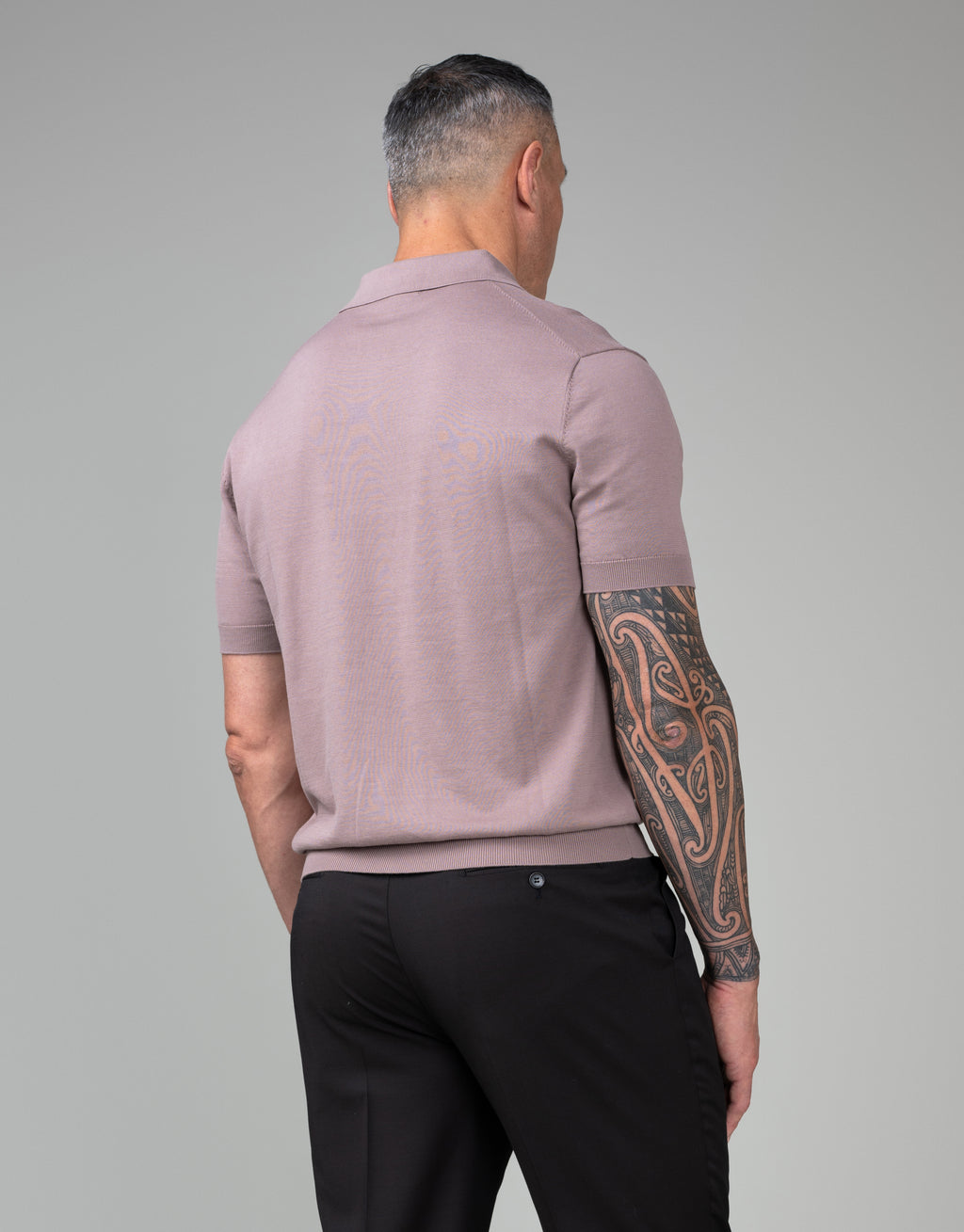 Amalfi Dusty Rose Knitted Polo