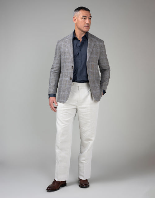 Crete Beige Linen-Cotton Trouser