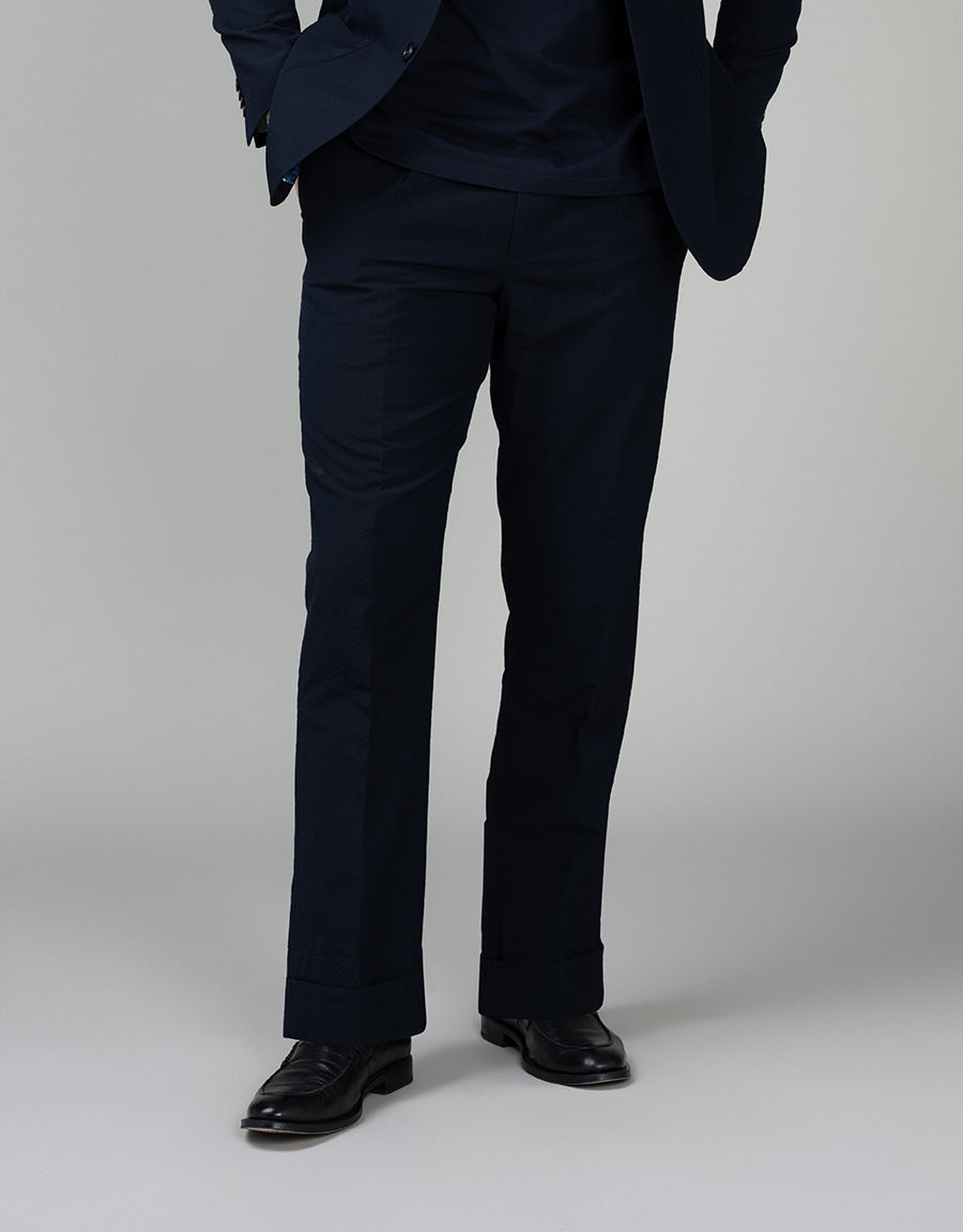 Evans Navy Seersucker Trouser