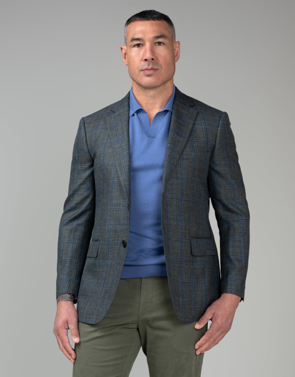 Cooper Forest Green & Navy Check Blazer