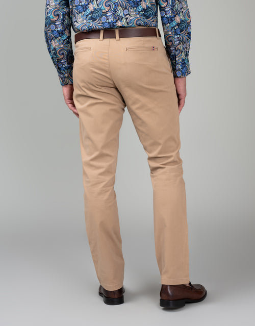 Tyler Camel Brown Textured Chinos
