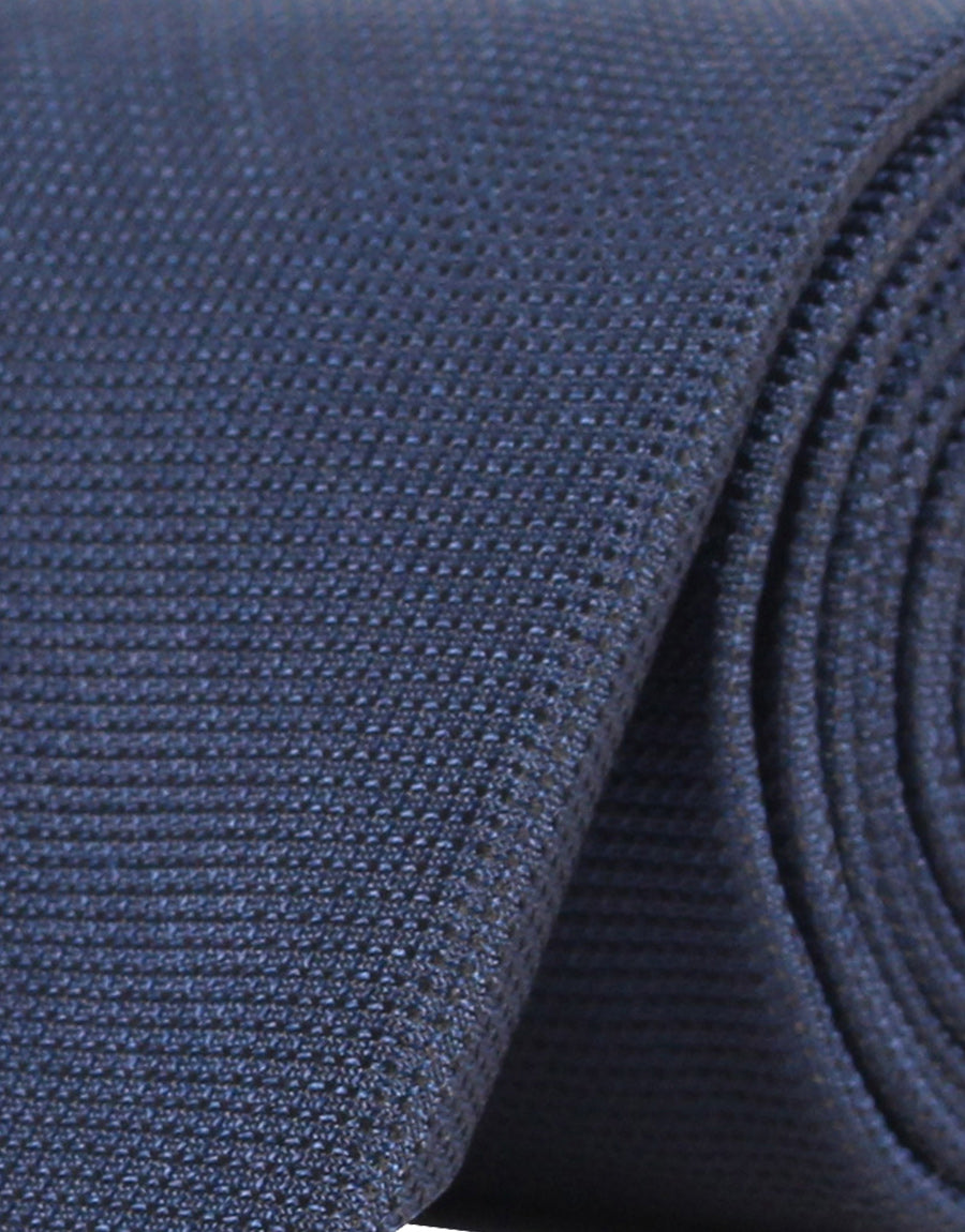 Plain Navy Silk Tie
