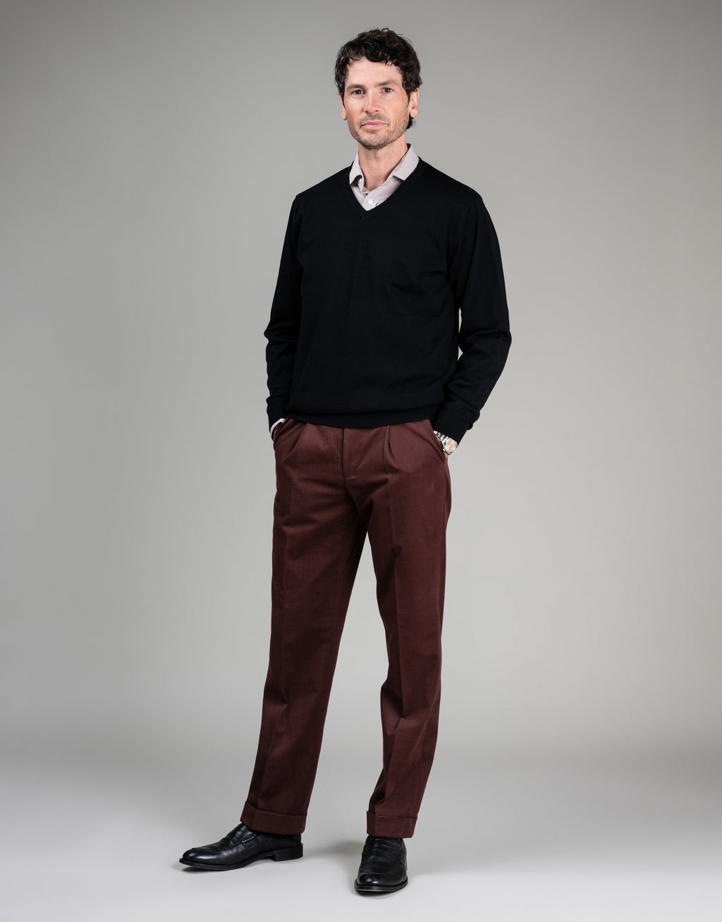 Fairlie Black V-Neck Jersey
