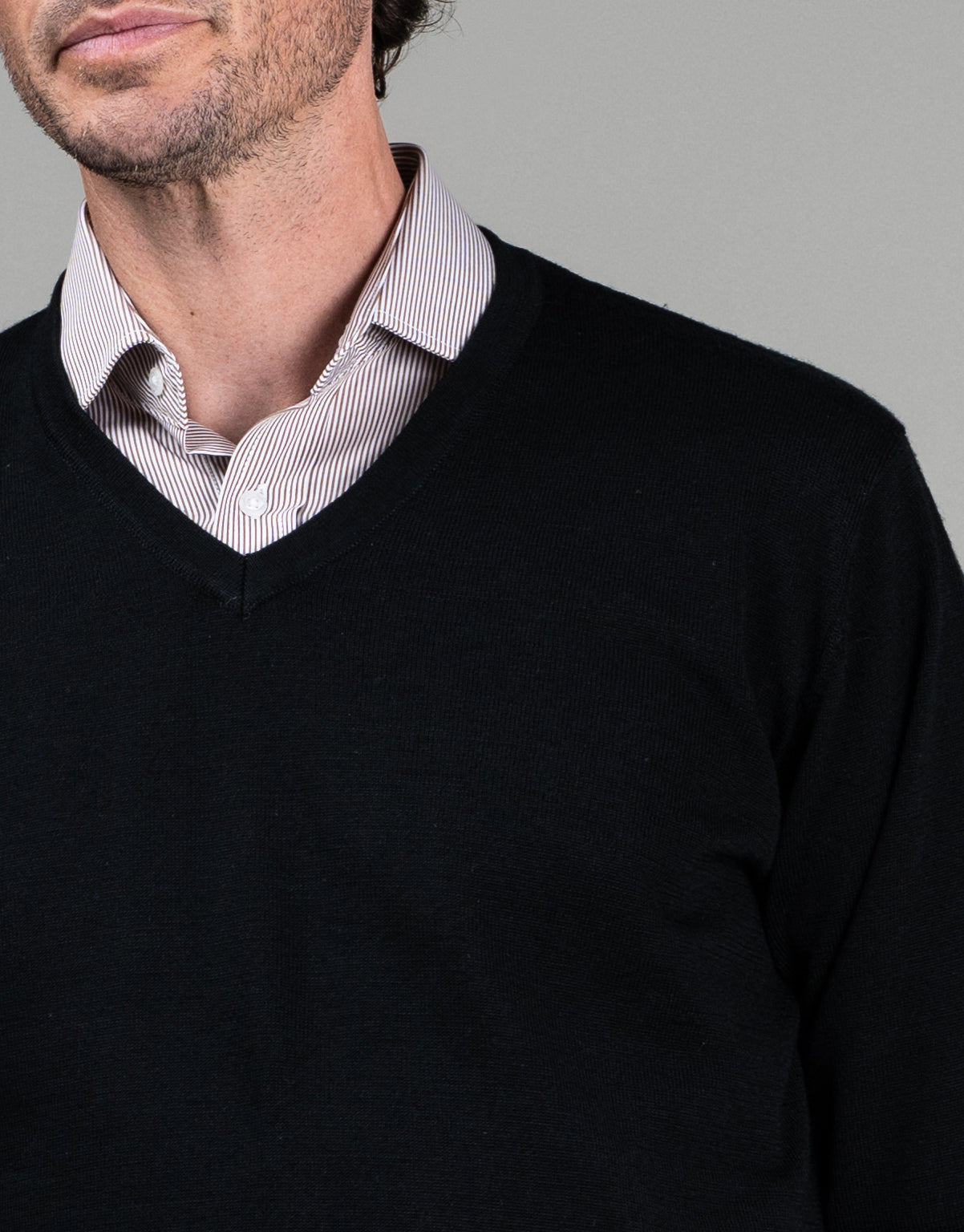 Fairlie Black V-Neck Jersey