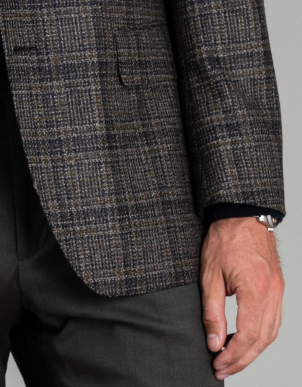 Cooper Olive Green & Navy Check Blazer