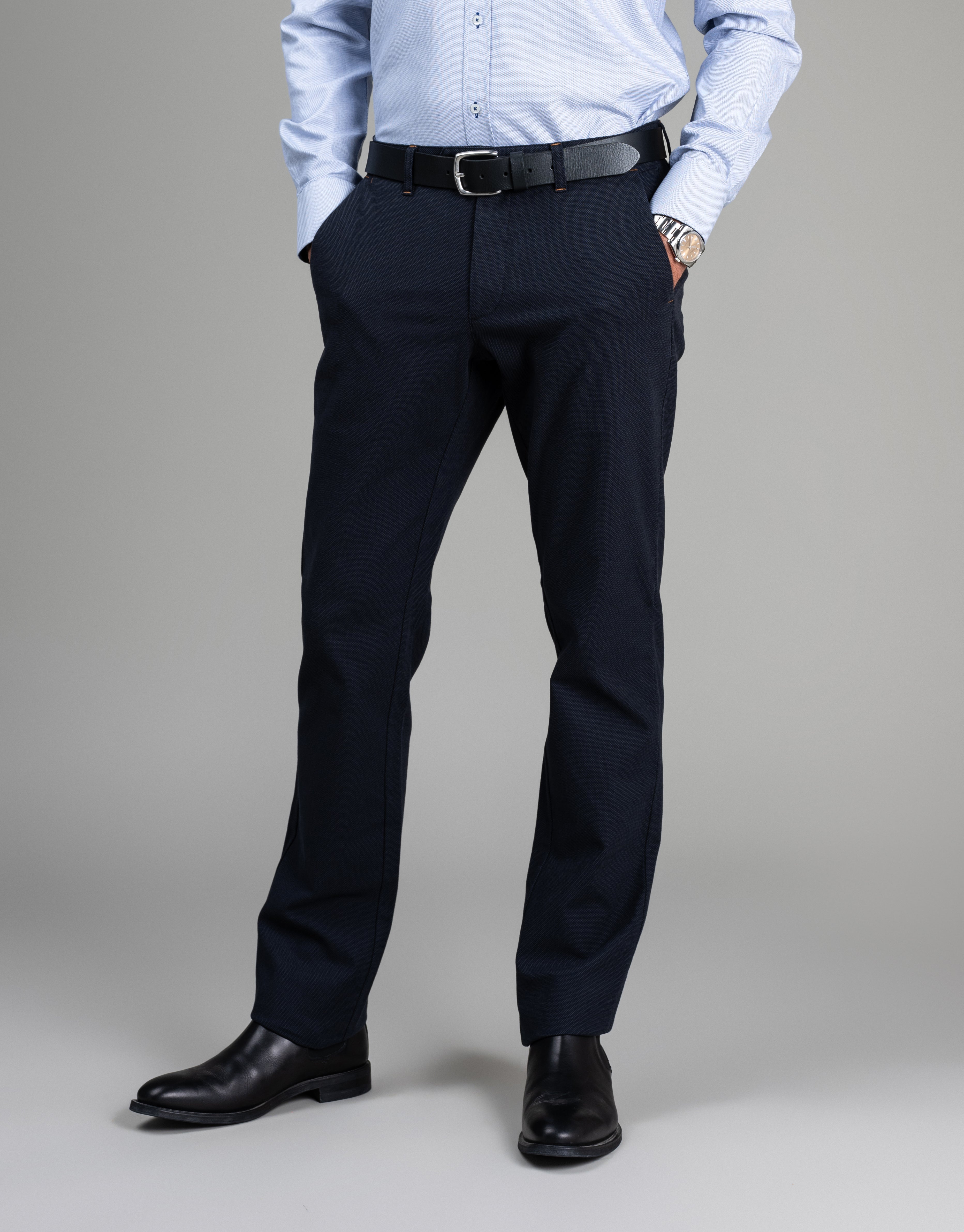 Tyler Navy Birdseye Chinos