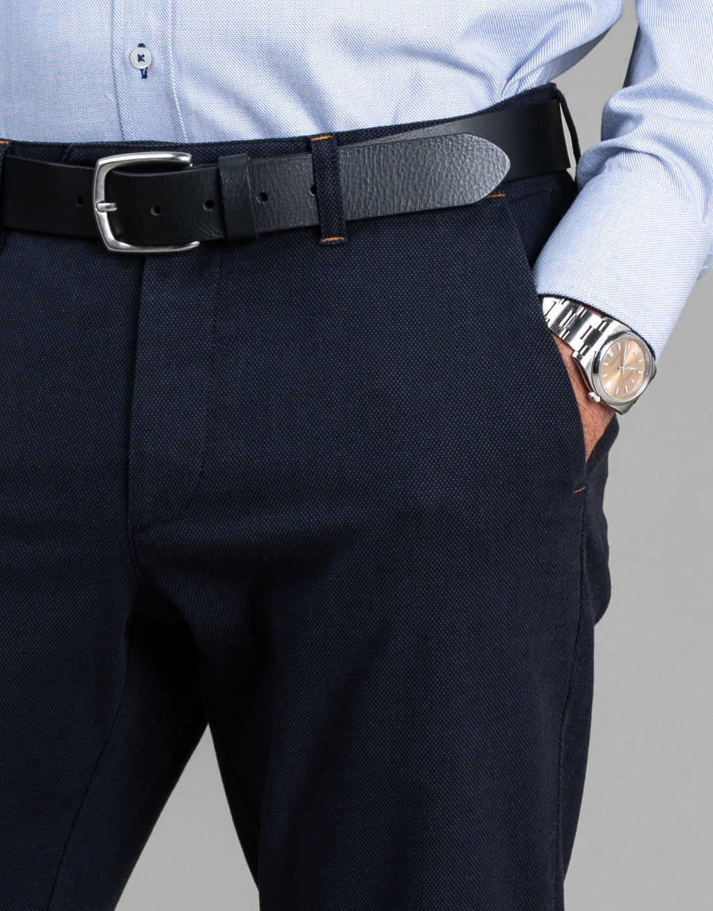 Tyler Navy Birdseye Chinos