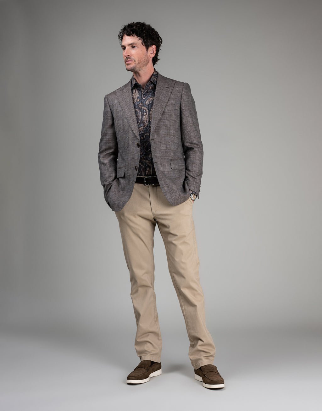 Tyler Beige Brushed Twill Chinos