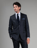 Cooper Charcoal & Blue Check Suit Jacket