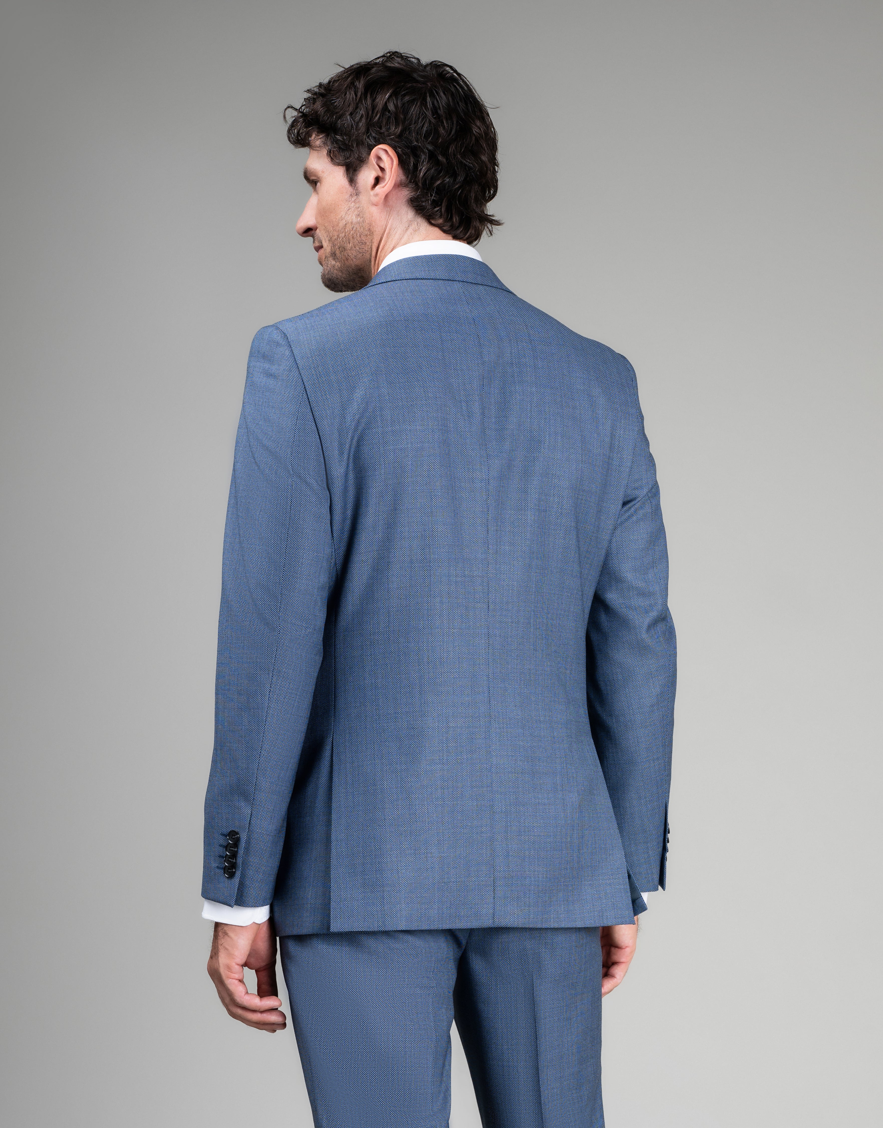 Cooper Slate Blue Birdseye Suit Jacket