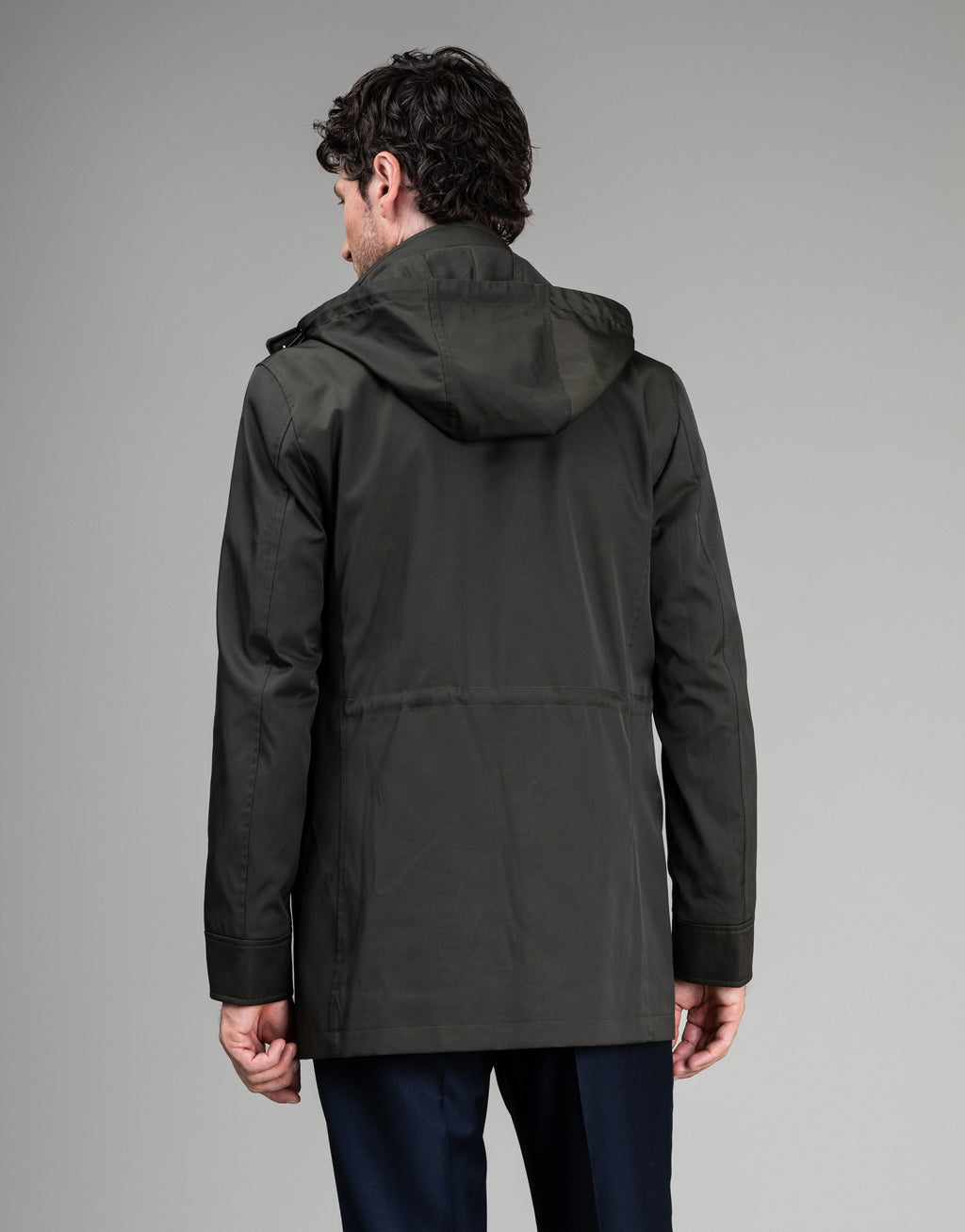 Aro Army Green Water-Resistant Parka Coat
