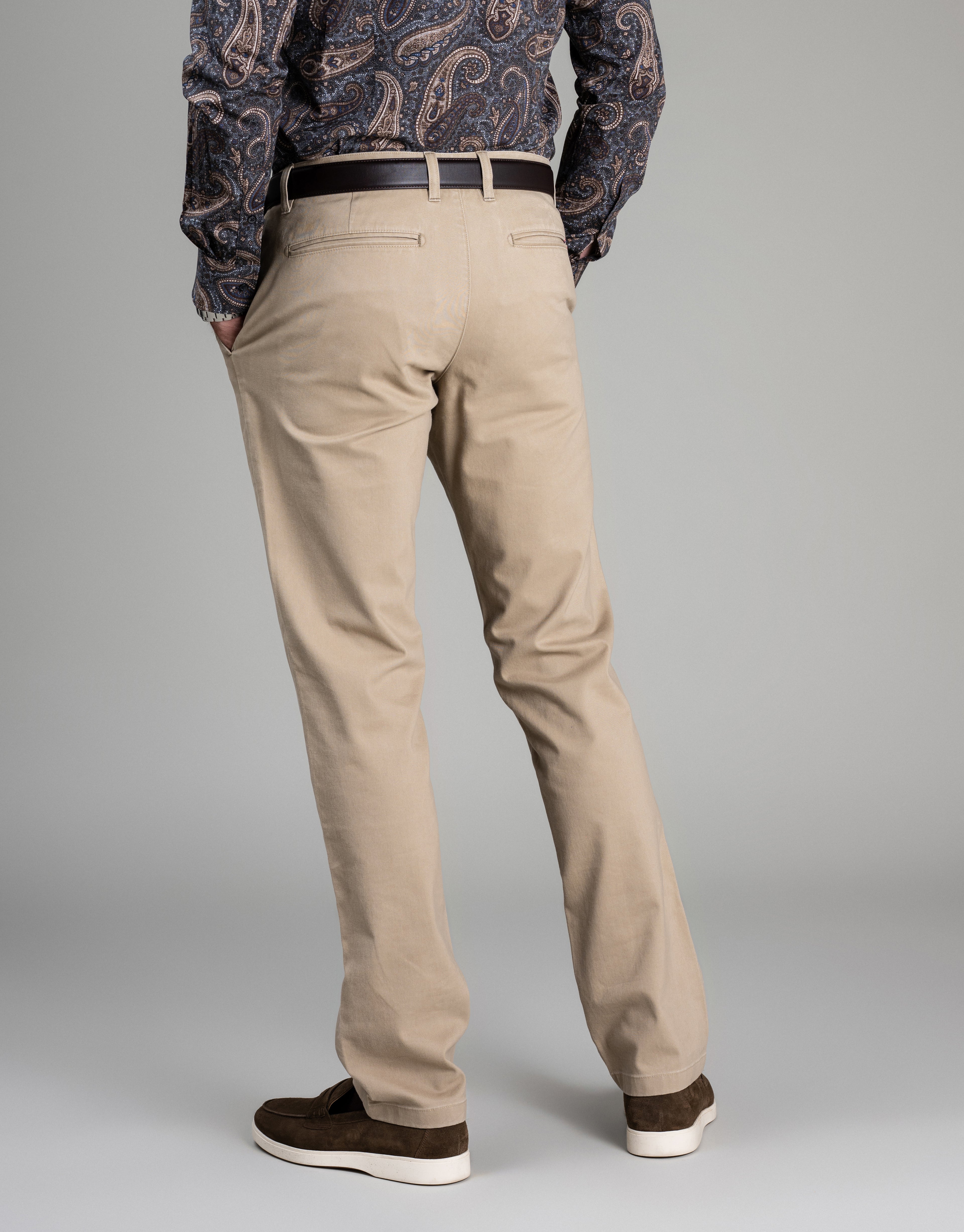 Tyler Beige Brushed Twill Chinos
